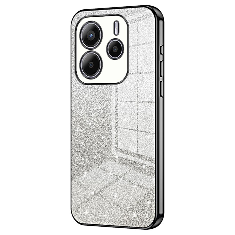 Pentru Xiaomi Redmi Note 14 4G (163,25 mm) Husă Telefon TPU cu Sclipici Gradient Galvanizat