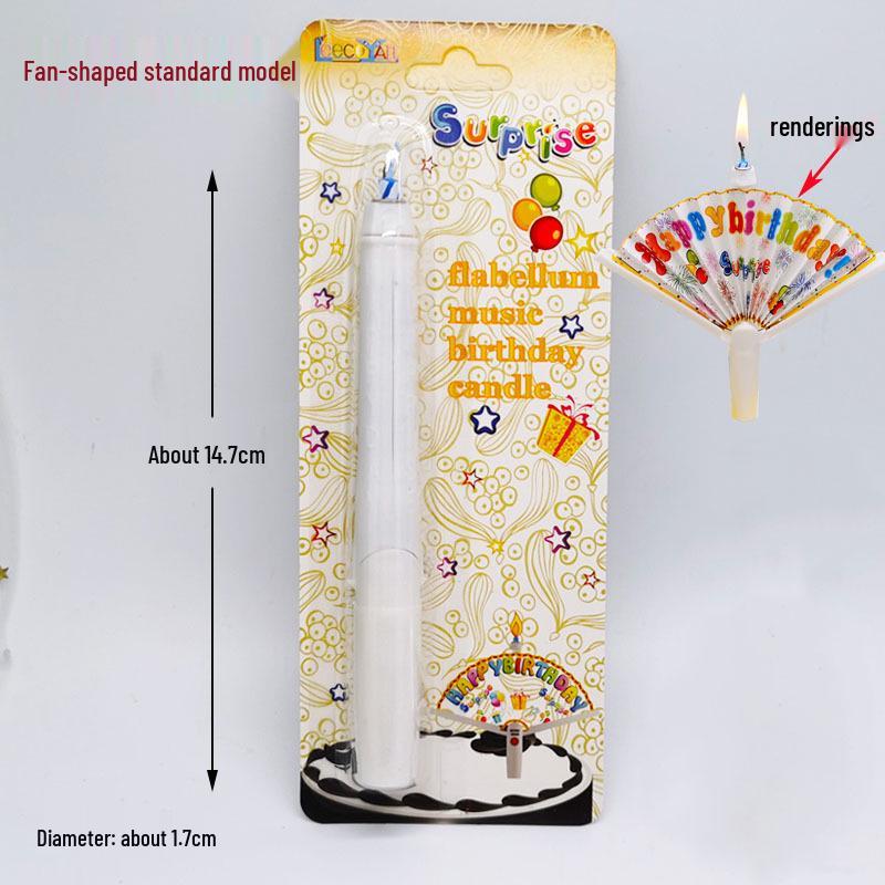 Fan-shaped Birthday Cake Surprise Candles - Funny Party Decoration for Kids