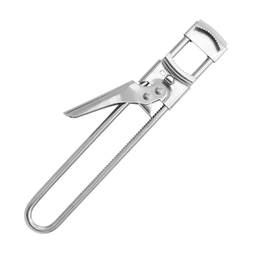 Can opener, easy to open stainless steel bottle cap opener, grip opener for arthritis seniors and children, kitchen jar clamp