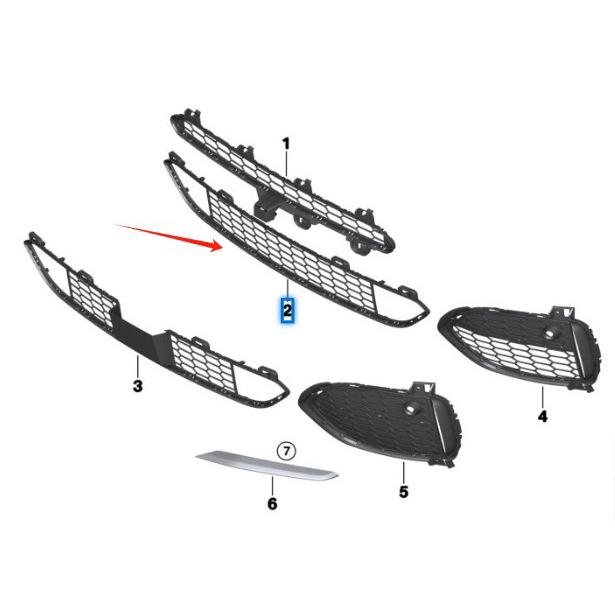 Front Bumper Wind Mesh Grille for BMW X5 F15