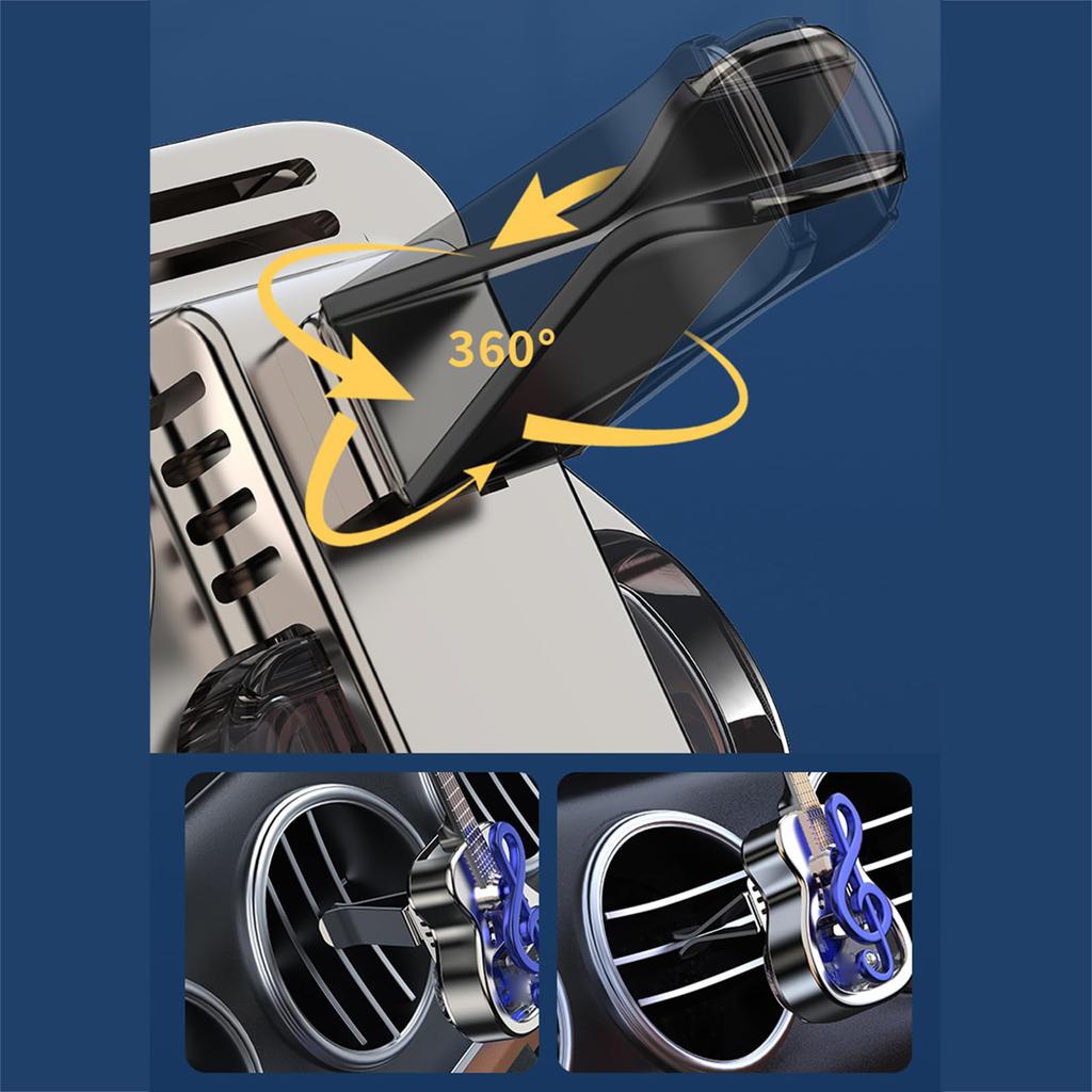Car Aromatherapys Clip Guitar Shape Freshener Vent Mount Fragrances Diffuser Perfumes Scent Diffuser Dispenser 40ml