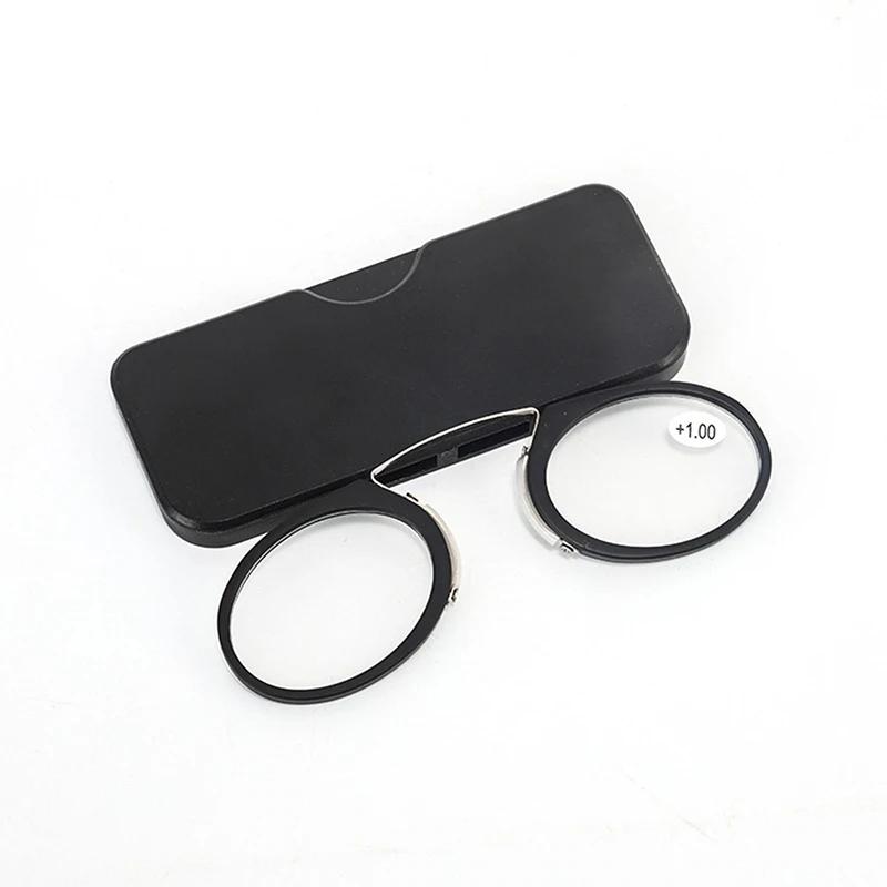 New Stick On Phone MINI Clip Nose Bridge Reading Glasses Portable Presbyopic Glasses With Case +1.0 +1.5 +2.0 +2.5 +3.0 +3.5