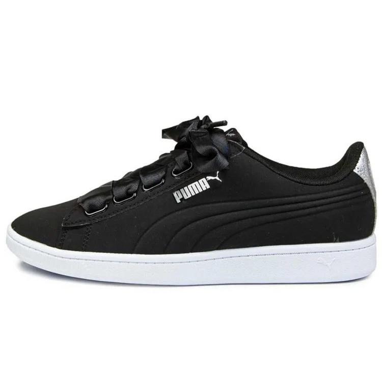 (WMNS) PUMA Vikky Ribbon VT  Black Silver  Women s 367658-02 EU 35.5
