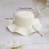 Wavy Edge Cute Straw Hat BJD Straw Hat Pet Hat Cotton Baby Hat Mini Hat Doll Hat Toy Hat Small Hat