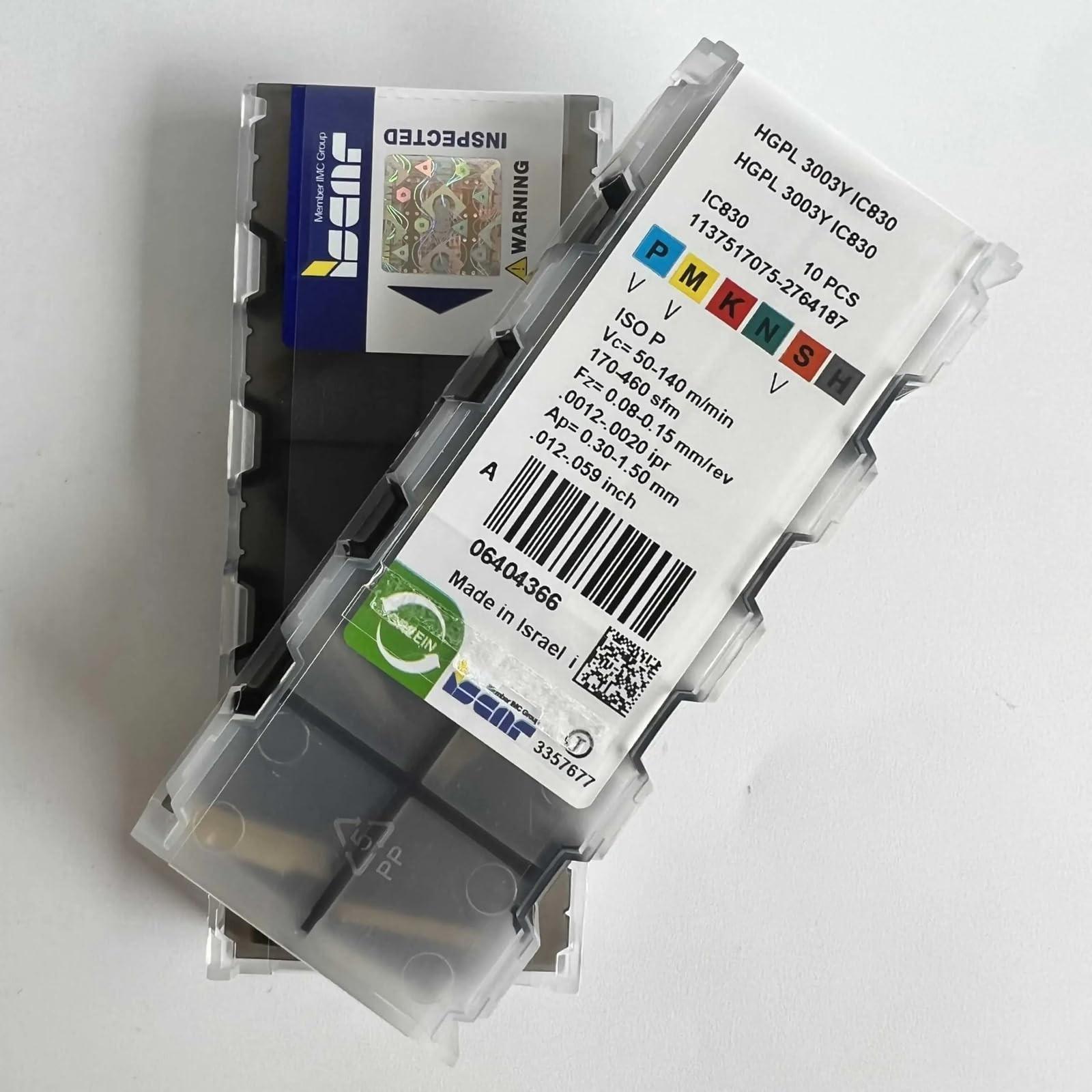 

ISCAR / HGPL3003Y IC830 /Industrial indexable Carbide Inserts 10 PCS