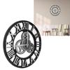 Large 3D Retro Wall Clock 34CM Vintage Wooden Gr Wall Clock Numerals Industrial   Clocks for Home Living Room Decoration