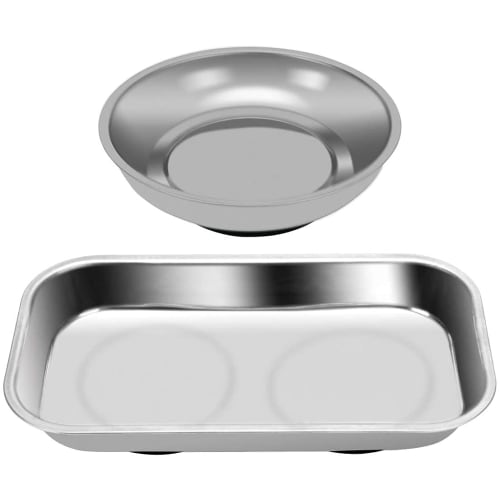 

Магнитный лоток для деталей Auovo, 1000 Гаусс, Лоток для инструментов для самостоятельной сборки, Защита от опрокидывания, Адсорбция винтов, Магнитный силиконовый лоток, Набор из 2 штук