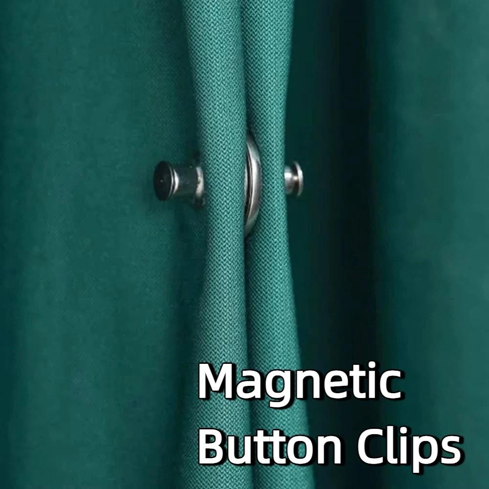 10Pairs Detachable Magnetic Button Clips Strong Magnetic Magnetic Buckle Tie-backs  Window Screen