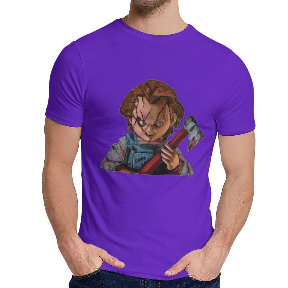 Quality Cotton Chucky Horror Child Movies T Shirt Man Soft Cotton Classic Round Neck