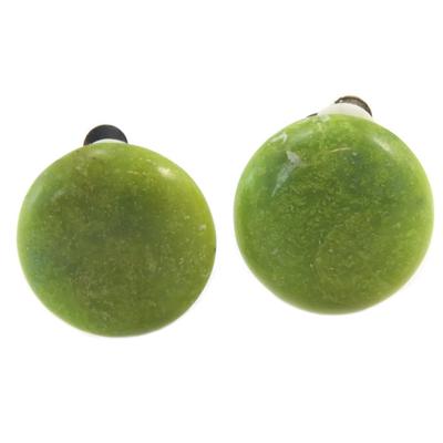 [P5621] - Chita Green 'Mineralia' Designer Clips - 20 Mm