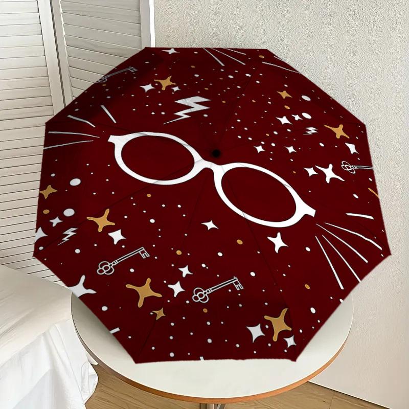 1PC Warner Glasses Stars Umbrella-8-Rib Reinforced, Automatic Open, Lightweight-A108