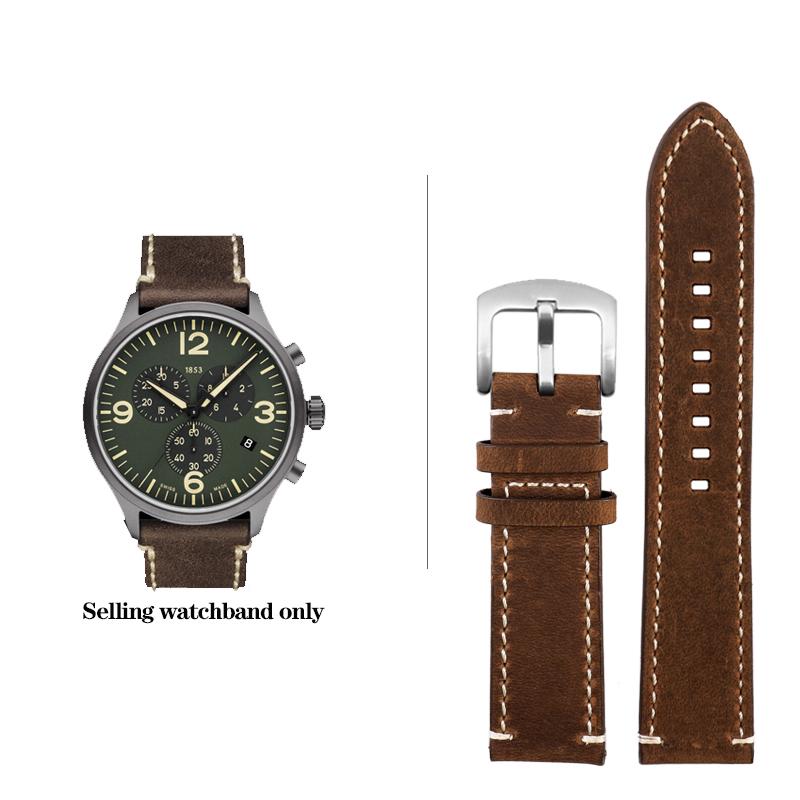 

20mm 22mm 24mm Vintage Frosted Leather Watchband for Tissot TSS T116.617 Series 1853 Seiko Citizen Watch Band Strap Bracelet 22mm
