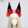 High Quality Alastor Cosplay Wig Red Black Heat Resistant Synthetic Hair Anime Cosplay Wigs + Wig Cap
