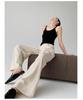 Women's Summer Wide-Leg Cotton Linen Trousers - Loose, Floor-Length, Casual Tencel Pants