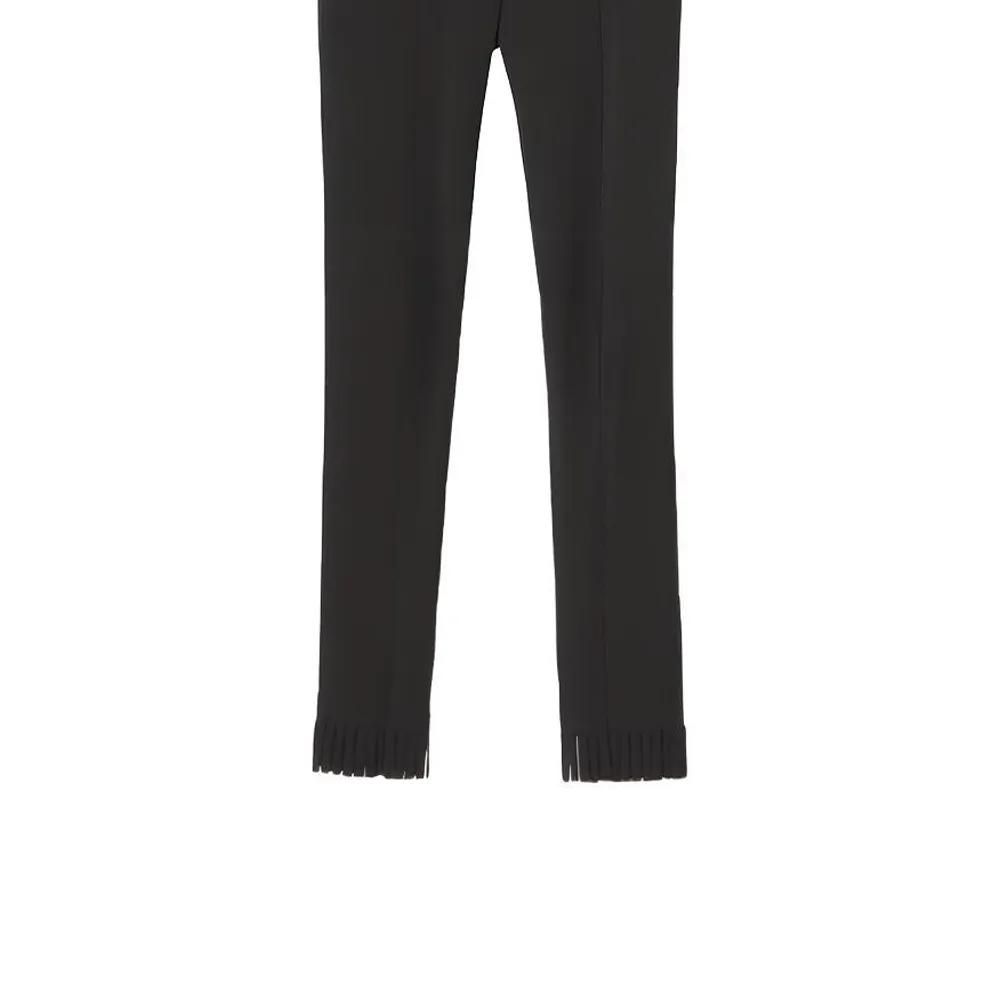 Burberry high-waisted fringed-edge leggings (Unisex) Casual Pants 80473511