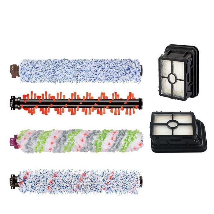 Kit 6 pièces pour Bissell CrossWave — rouleaux multi-surfaces, tapis, animaux, sol + 2 filtres (compatible 1866/1785/2306)