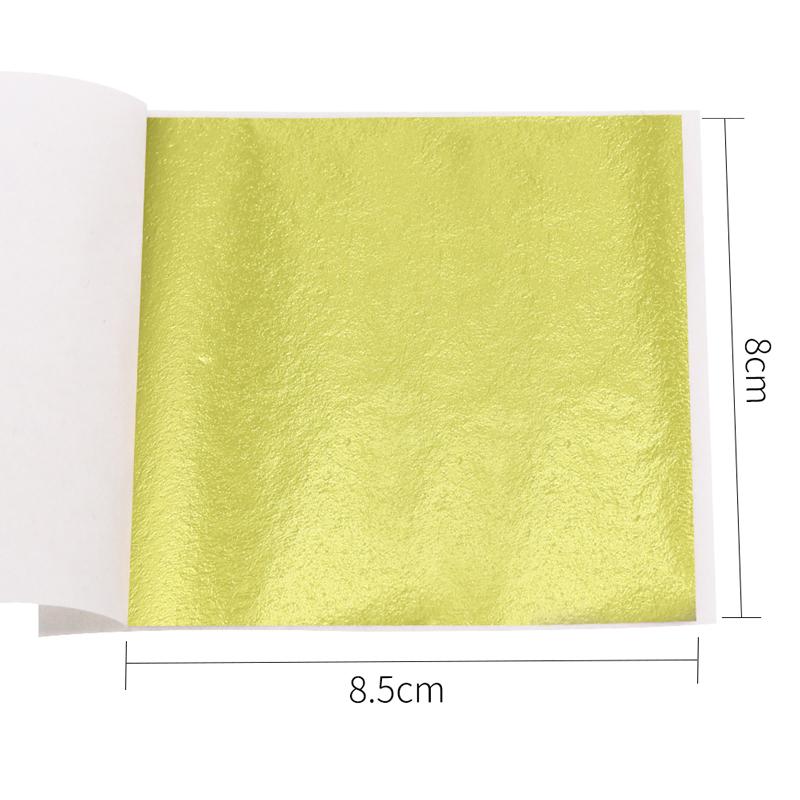 100 Stück/10 Farben Kunsthandwerk Imitation Gold Silber Kupferfolie - Vergoldung Metallblatt Blätter Bögen DIY Handwerk Dekor Designpapier