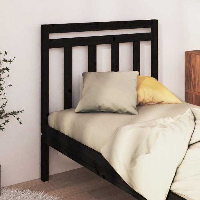 VidaXL Headboard Black 95x4x100 Cm Solid Pine Wood822246