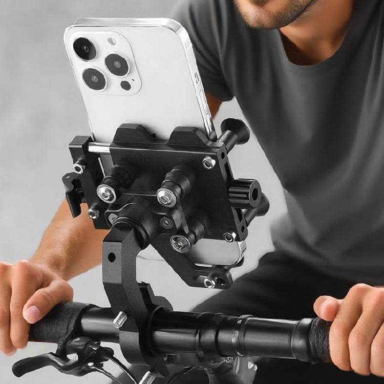 Light Weight Road Bicycles Stand Aluminum Alloy Shockproof Phone Brackets Handlebars Phone Mount Clip Enduring