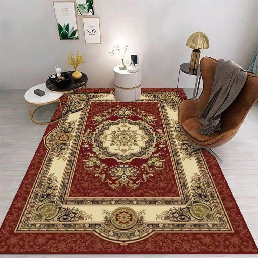 Retro Bohemian Persian Rug Anti-Slip Wear-resistant Carpet for Indoor Outdoor Living Room Bedroom Easy Clean Home Decor Classic