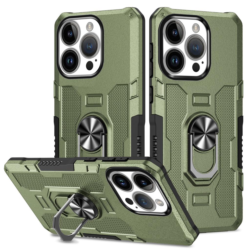 For iPhone 18 17 16 15 14 13 12 Pro Max Plus iPhone X XS XR Armor Case With Holder Ring Shockproof Anti-Drop Back Cover Fundas