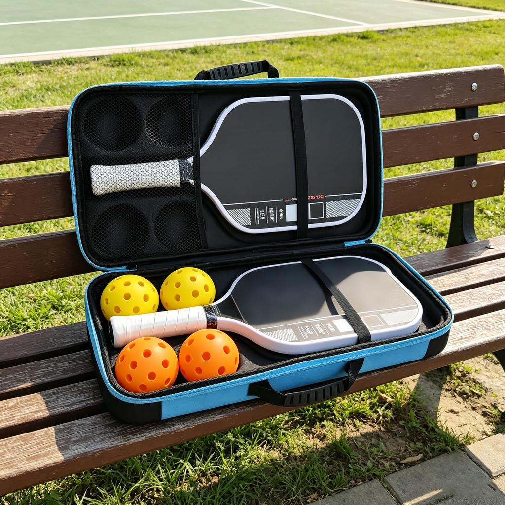 Pickleball Paddle T700 Carbon Fiber Set with Hard Includes 4 High Lightweight 2-Piece Case, Balls, Rebound,