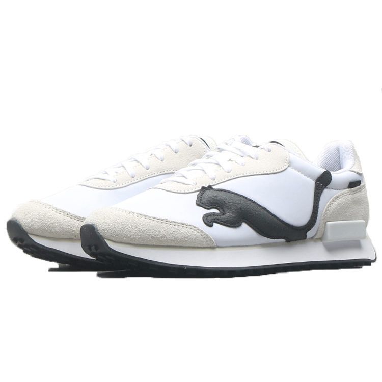 Puma Future Rider Alert Comfortable Minimalist Low-Top Lifestyle Sneakers Unisex Sneakers Off-White Black 380864-01