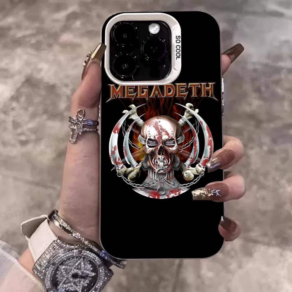 1pc Band M-MegadethS Rock Metal Phone Cases For IPhone 17 16 15 14 13 12 11 Plus Pro Max Pro Color Matte Cover