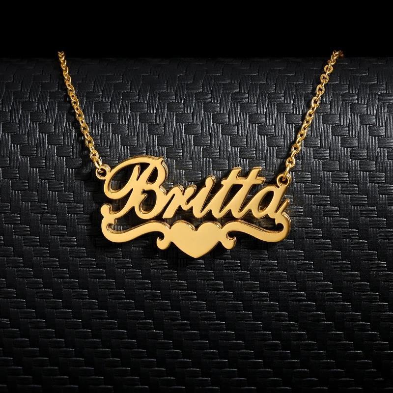 Stainless Steel Choker Custom Necklace Personalized Jewelry Men Handmade Nameplate Pendant Necklaces Women Best Friend Gift