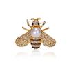 Exquisite Women Men Little Bee Fashion Crystal Brooch Decoration Rhinestone Insect Series Enamel Brooches Pins Accessories