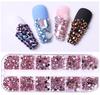 1500Pcs/box Nail Art Rhinestones 12 Grids Flatback Round Crystal Diamond Nail Gems Nail Art Decorations Manicure Accessories