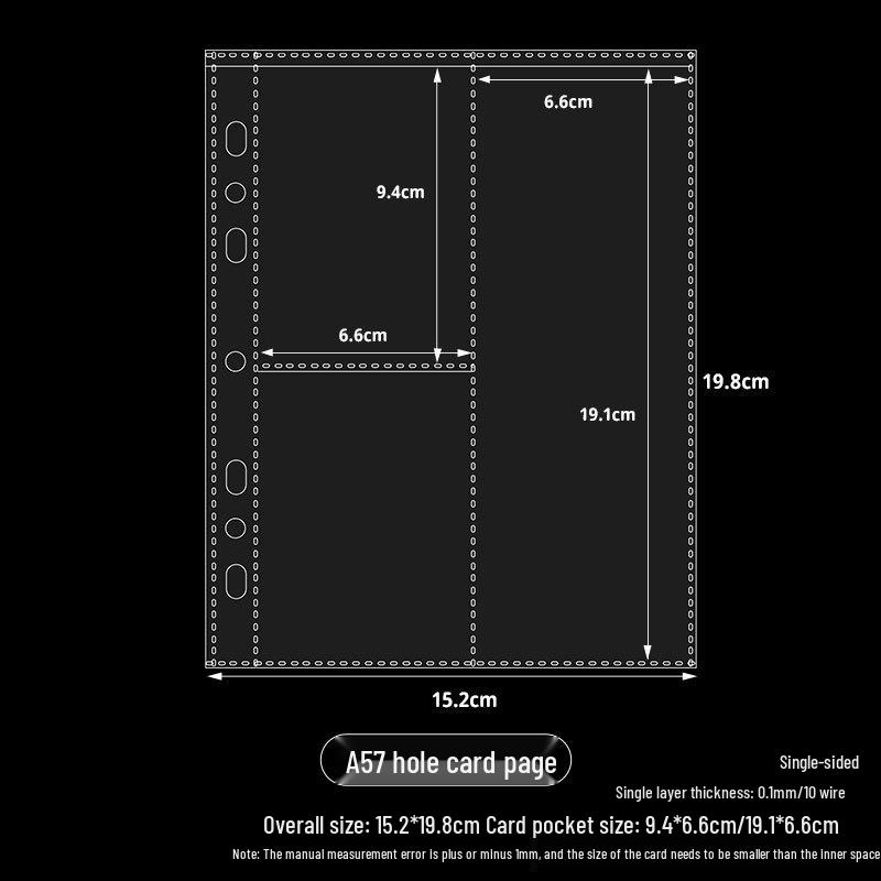 Polaroid A5 6-Hole Photo Album Refill Pages, Transparent PP, 76543 Inch, Loose-Leaf