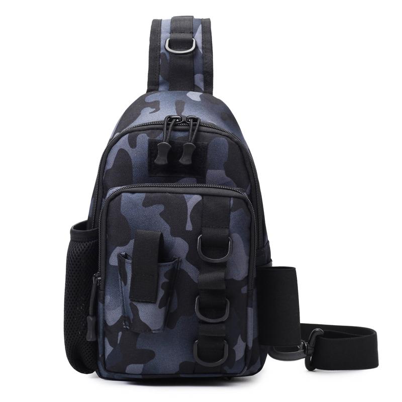 Ny Luya Brystveske Multifunksjonell Utendørs Sport Fritid Taktikk Lerret Crossbody-veske Vanntett Bærbar Oppbevaringsveske for Fiskestang