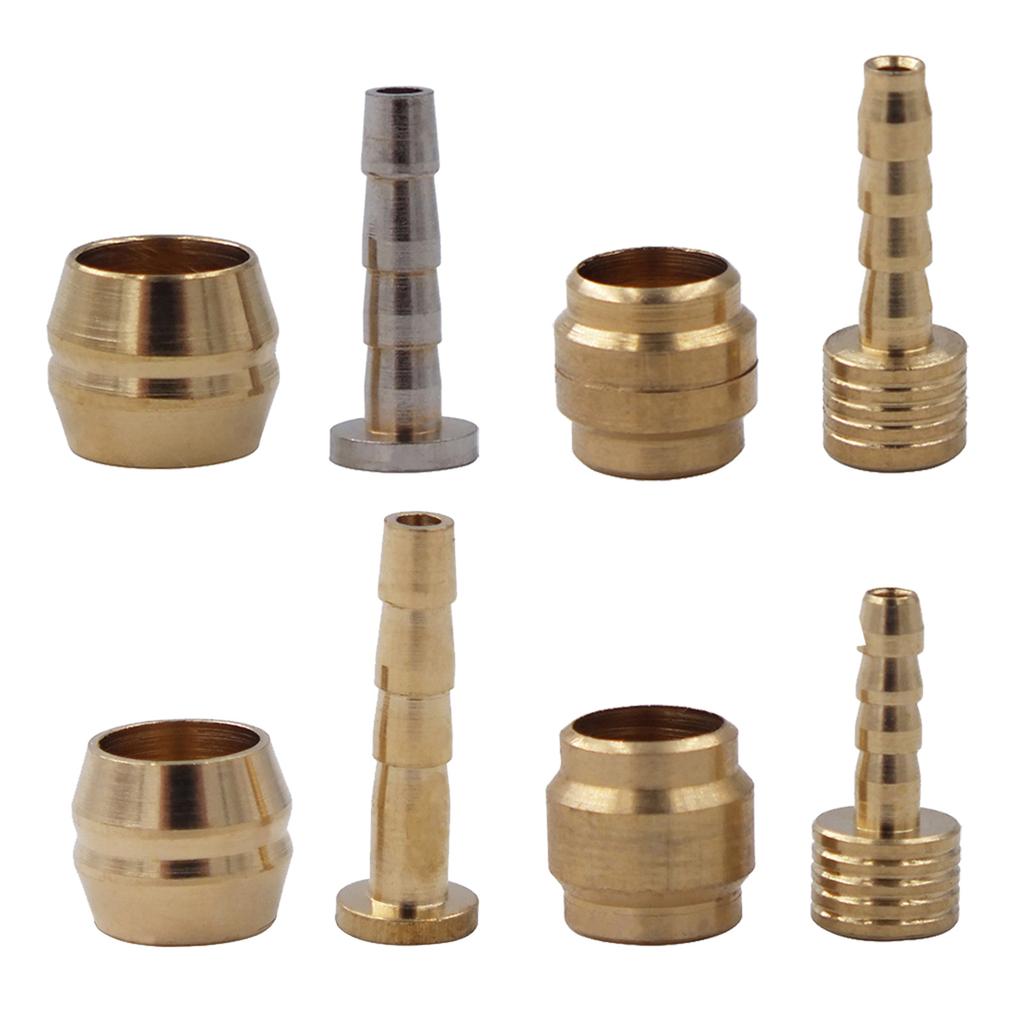 8 Pcs Bike Olive and Connecting Insert Set Hydraulic Bike Disc Brake Hose Olive and Connector Insert Bicycles Spare Part