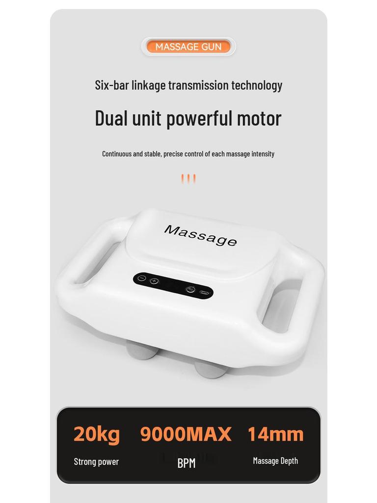 High-Intensity Muscle Relaxation Massage Gun with Long Battery Life and Six Heads