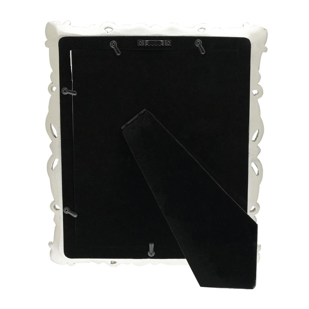 Impressions Antique Silver Floral Resin Frame w/Crystal 8x10