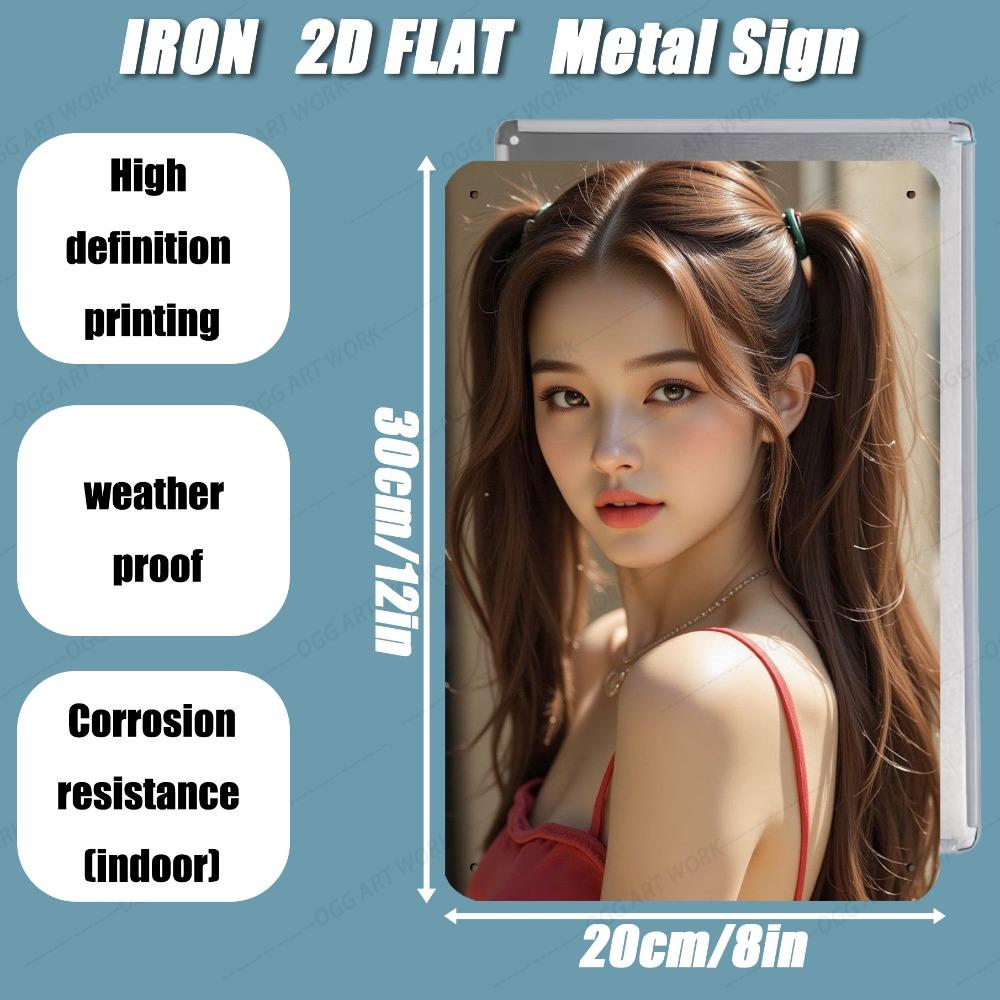 

D Flat Wall Decor Retro Iron Sign for Kitchen Bar Cafe Patio Gift 20x30cm
