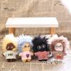 Keychain Doll Pendant, Mini Size Portable Soft Velvet Fabric Daily Wear Bag Charm Fried Hair Glasses Doll, Durable Accessory for Bags Keys Backpacks