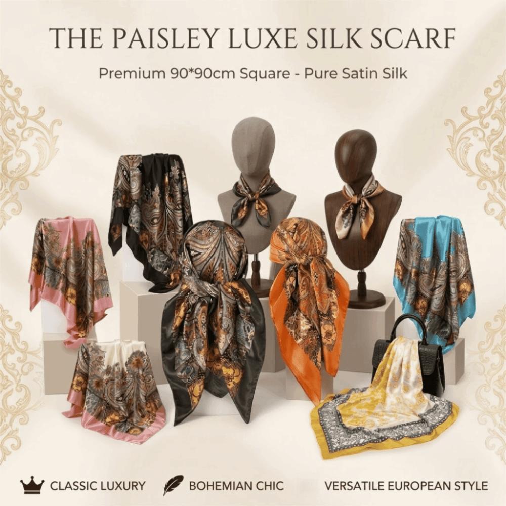 Bohemian Printed Women's Scarf 90x90cm Neckerchief Hijab Fashion Muslim Headscarf Hair Wrap