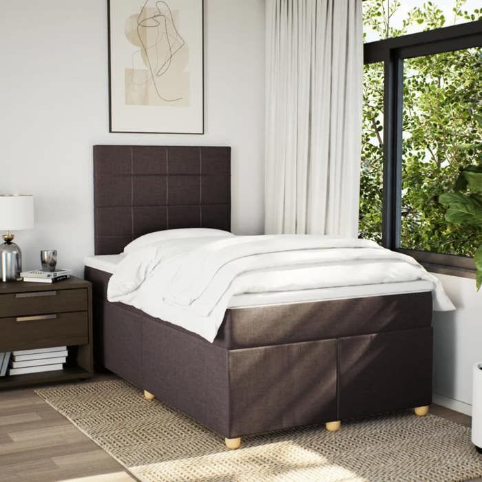 VidaXL Bed Slat Base with Mattress Dark Brown 120x200 Cm 3291250