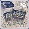 Miniature Shrinking World Mystery Niche Decompression PET Transparent Stickers for Journals