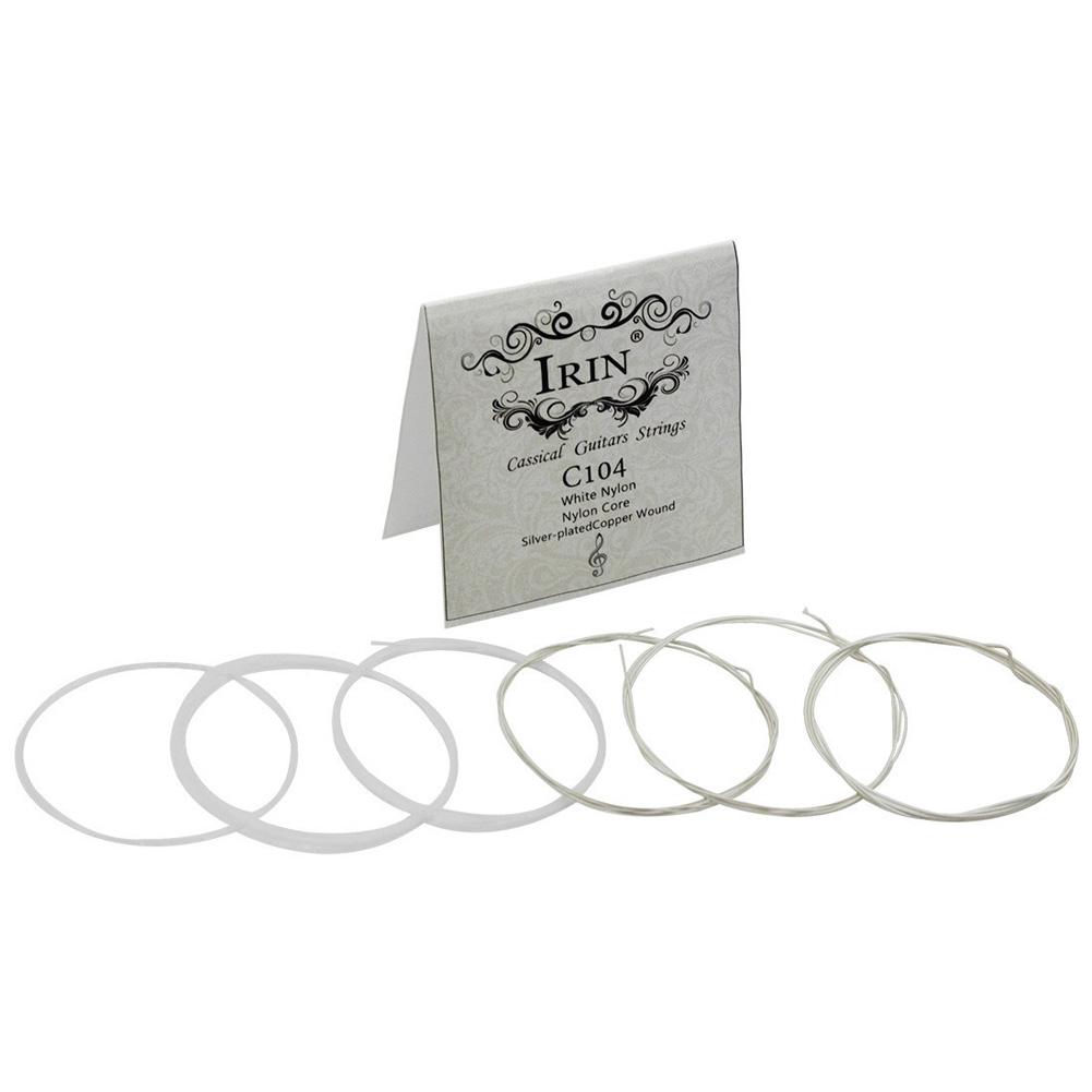 C104 Guitar Strings Acoustic Folk Guitar Brilliant Sound Quality Silver-plated Copper Alloy Wound Nylon Core Strings
