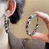 2024 Retro Leopard Leather Hoop Earrings - Unique & Fashionable Statement Jewelry