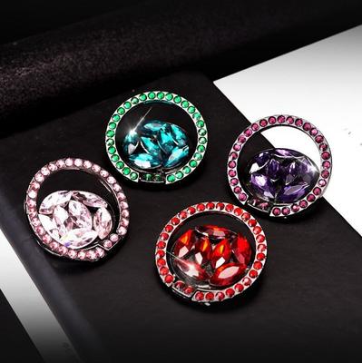 Luxury Diamond-Encrusted Douyin Artifact, Rhinestone Alloy Bracket, Diamond Decoration, Lazy Rhinestone Ring Buckle, Female Universal Mobile Phone