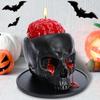 Halloween Decorations Indoor - Halloween Candle, Skull Bleeding Candle Gothic Decorations for Home Table Bar Indoor Room - Spooky Decor for Table