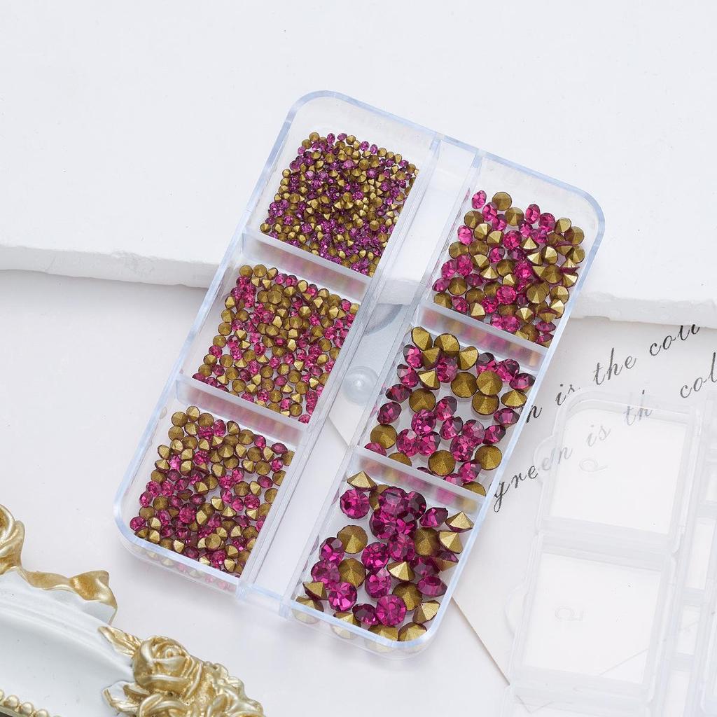 6-Gitter Strasssteine für Nagelkunst mit zerstoßenen Diamanten - Heiß verkaufte Dekorationsaccessoires