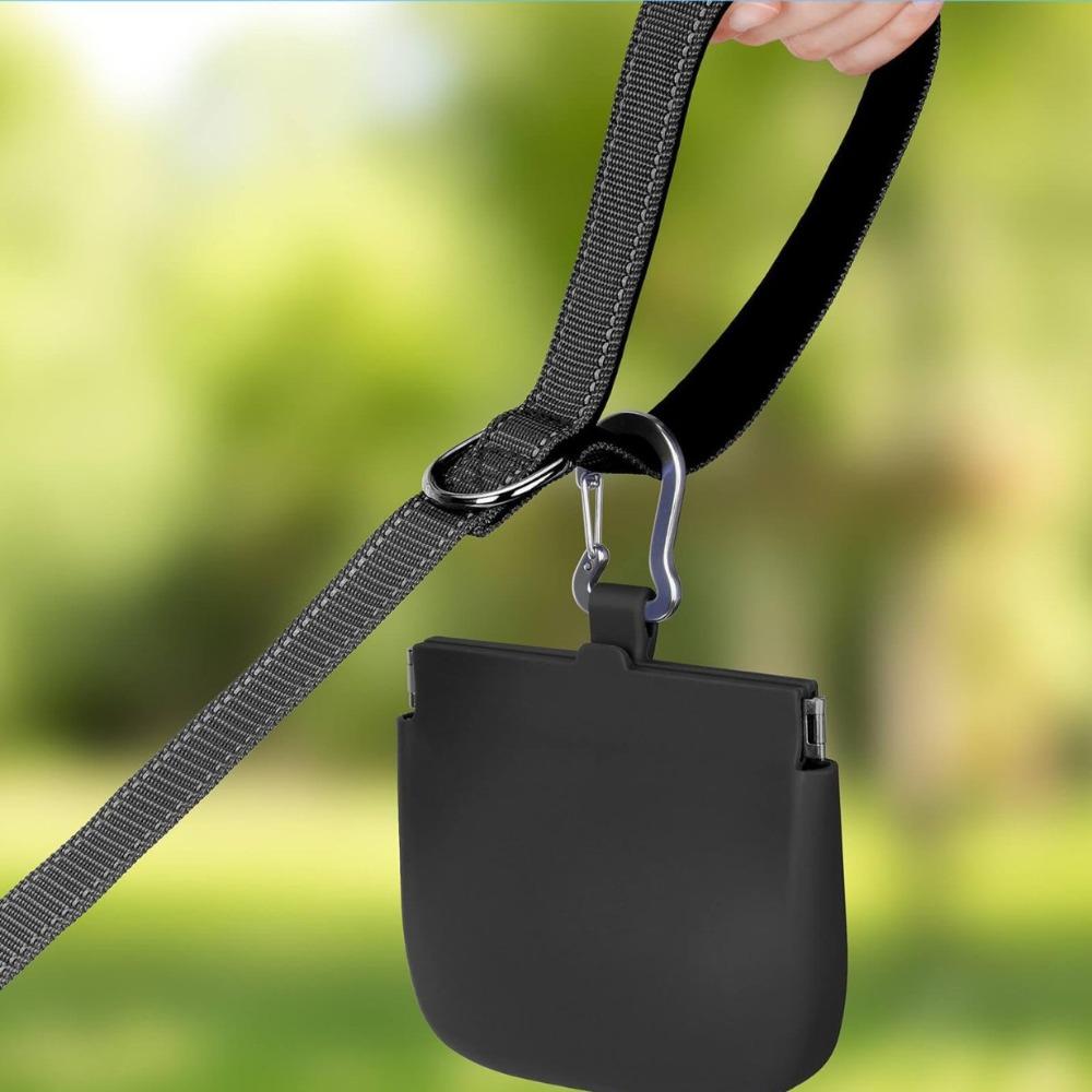 Pet Treat Pouch for Dogs Cats - Portable Training Treat Bag with Clip & Drawstring, Food Storage Pouch for Outdoor Walking