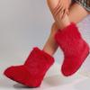 Stivali da Neve da Donna Stivali alla Caviglia con Pelliccia Sintetica di Procione Stivali Pelosi Scarpe Invernali Calde Antiscivolo da Donna Taglia Grande 42 43 44