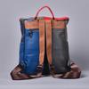 Retro Leather Women'S Bag Color Contrasting Color First Layer Cowhide Backpack Bucket Bag Women'S Casual Backpack
