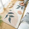 Bedroom Home Carpet Bedside Rug Decoration Living Room Soft Door Mats Leaf Print Fluffy Plush Floor Mat Shaggy Alfombra